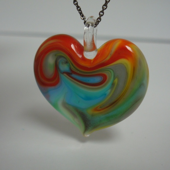 Glass Heart Necklace